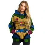 Custom Barcelona Superhero Armor Blue Green Hoodie Best Selling