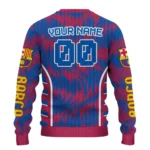 Custom Barcelona Swirl Flow Blue Sweater Best Selling