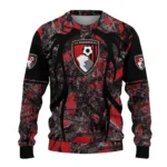 Custom Bournemouth Antlers Pattern Red Black Sweater Best Selling