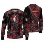 Custom Bournemouth Antlers Pattern Red Black Sweater Best Selling