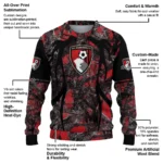 Custom Bournemouth Antlers Pattern Red Black Sweater Best Selling