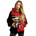 Custom Bournemouth Baby Yoda Red Black Hoodie Best Selling