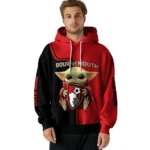 Custom Bournemouth Baby Yoda Red Black Hoodie Best Selling