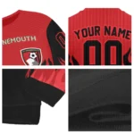 Custom Bournemouth Flame Outline Red Black Sweater Best Selling