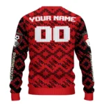 Custom Bournemouth Lattice Gridwork Red Sweater Best Selling