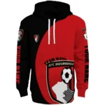 Custom Bournemouth Minimalist Design Red Black Hoodie Best Selling