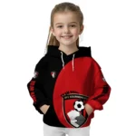 Custom Bournemouth Minimalist Design Red Black Hoodie Best Selling