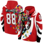 Custom Bournemouth Puzzle Pieces Red Hoodie Best Selling