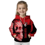 Custom Bournemouth Skull Motif Red Black Hoodie Best Selling