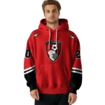 Custom Bournemouth Striped Sleeves Red Hoodie Best Selling