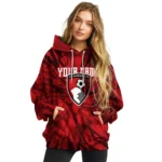 Custom Bournemouth Tie Dye Pattern Red Hoodie Best Selling