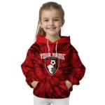 Custom Bournemouth Tie Dye Pattern Red Hoodie Best Selling