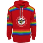 Custom Brentford Rainbow Stripes Red Hoodie Best Selling