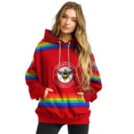 Custom Brentford Rainbow Stripes Red Hoodie Best Selling