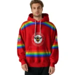 Custom Brentford Rainbow Stripes Red Hoodie Best Selling
