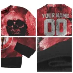 Custom Brentford Skull Collage Red Sweater Best Selling