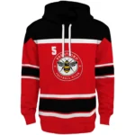 Custom Brentford Striped Pattern Red Hoodie Best Selling