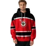 Custom Brentford Striped Pattern Red Hoodie Best Selling