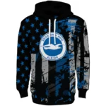Custom Brighton Hove Albion Distressed Flag Blue Black Hoodie Best Selling