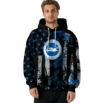 Custom Brighton Hove Albion Distressed Flag Blue Black Hoodie Best Selling