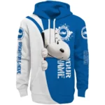 Custom Brighton Hove Albion Peeking Snoopy Blue Hoodie Best Selling