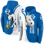 Custom Brighton Hove Albion Peeking Snoopy Blue Hoodie Best Selling