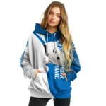 Custom Brighton Hove Albion Peeking Snoopy Blue Hoodie Best Selling
