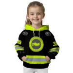 Custom Brighton Hove Albion Safety Motif Black Neon Green Hoodie Best Selling