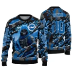 Custom Brighton Hove Albion Skull Horde Blue Sweater Best Selling