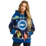 Custom Brighton Hove Albion Spongebob Patrick Star Blue Navy Hoodie Best Selling