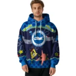 Custom Brighton Hove Albion Spongebob Patrick Star Blue Navy Hoodie Best Selling