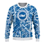 Custom Brighton Hove Albion Streak Overlay Blue Sweater Best Selling