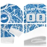 Custom Brighton Hove Albion Streak Overlay Blue Sweater Best Selling