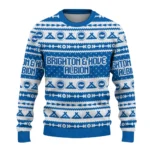 Custom Brighton Hove Albion Tent Stripes Blue White Sweater Best Selling