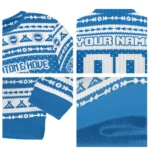 Custom Brighton Hove Albion Tent Stripes Blue White Sweater Best Selling