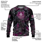 Custom Burnley Antlers Pattern Burgundy Black Sweater Best Selling