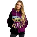 Custom Burnley Baby Yoda Burgundy Black Hoodie Best Selling