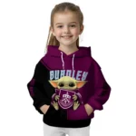 Custom Burnley Baby Yoda Burgundy Black Hoodie Best Selling