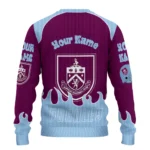 Custom Burnley Flame Border Burgundy Sweater Best Selling