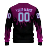 Custom Burnley Flame Outline Burgundy Black Sweater Best Selling