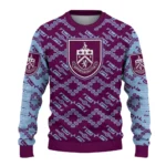Custom Burnley Lattice Gridwork Burgundy Sweater Best Selling