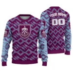 Custom Burnley Lattice Gridwork Burgundy Sweater Best Selling