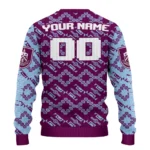 Custom Burnley Lattice Gridwork Burgundy Sweater Best Selling