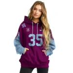 Custom Burnley Minimal Design Burgundy Hoodie Best Selling