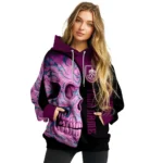 Custom Burnley Skull Motif Burgundy Black Hoodie Best Selling