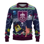Custom Burnley Spongebob Designs Blue Sweater Best Selling