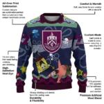 Custom Burnley Spongebob Designs Blue Sweater Best Selling