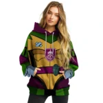 Custom Burnley Superhero Armor Burgundy Green Hoodie Best Selling