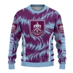 Custom Burnley Swirl Flow Burgundy Sweater Best Selling