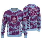 Custom Burnley Swirl Flow Burgundy Sweater Best Selling